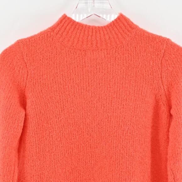 LOVERS FRIENDS Sweater Womens Size XS Wool Blend Coral Mock Neck Knit Top Cozy - Picture 5 of 12